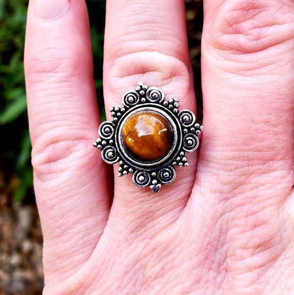 New Tiger Eye 925 Silver Ring. - Picture 8 of 16